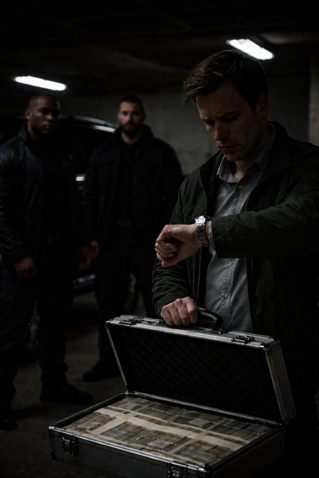 The Snake in a parking garage with a viper