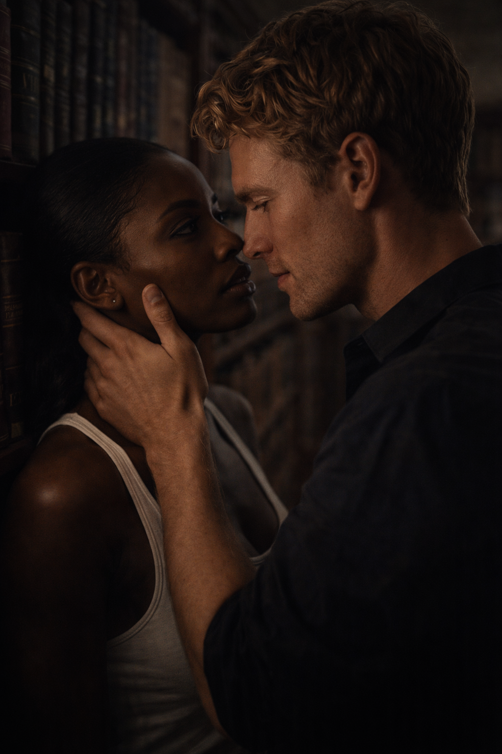 Evelyn Vance in a white suit standing on the steps of the Federal Courthouse
