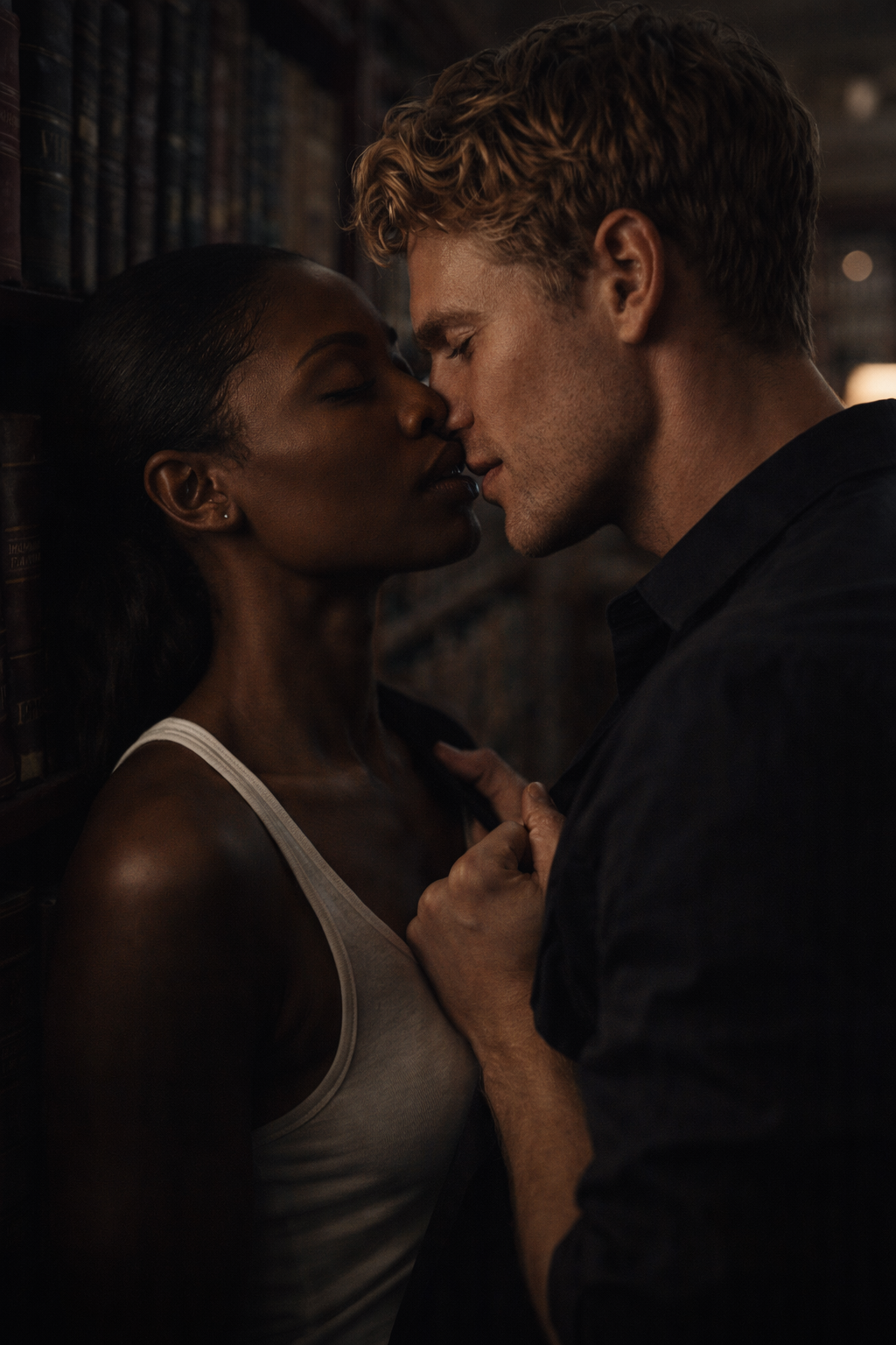 Evelyn Vance in a white suit standing on the steps of the Federal Courthouse