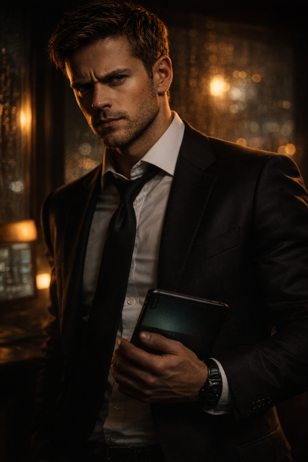 The BEE EVTOL hovering in the rain over the gantry crane.