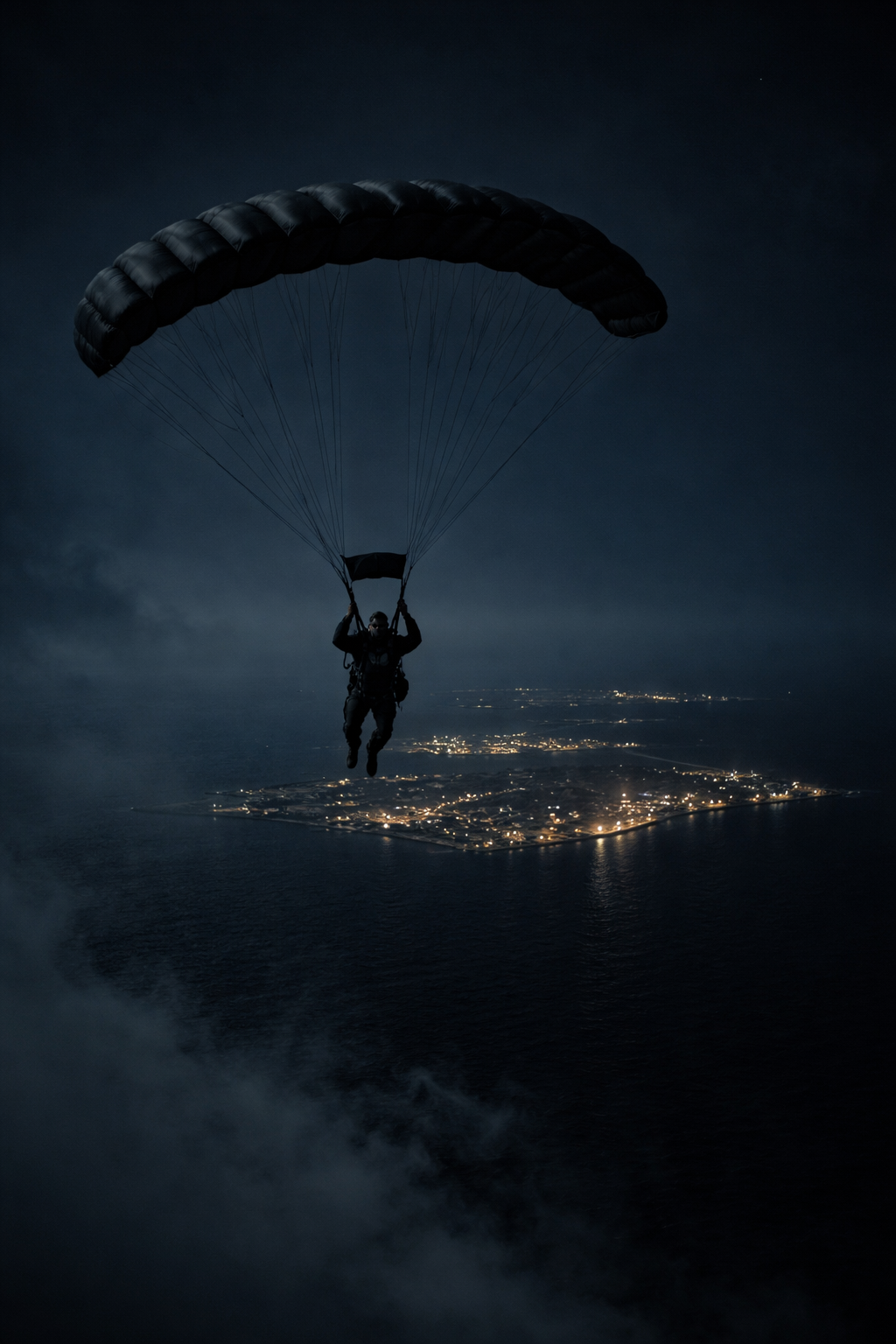 The Wolf in tactical gear at a private range, firing a suppressed weapon while burning targets blaze in the background.