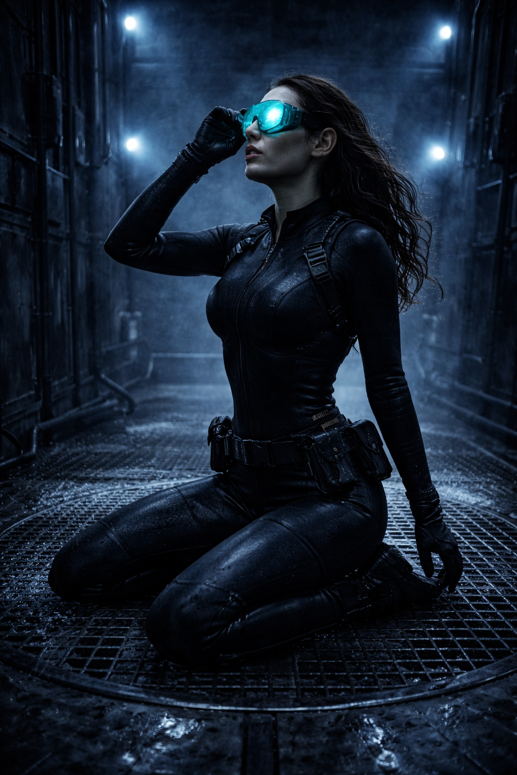 Nataliya, The Mermaid, standing on the deck of a mega-yacht in a backless evening gown, the ocean stretching out endlessly behind her.