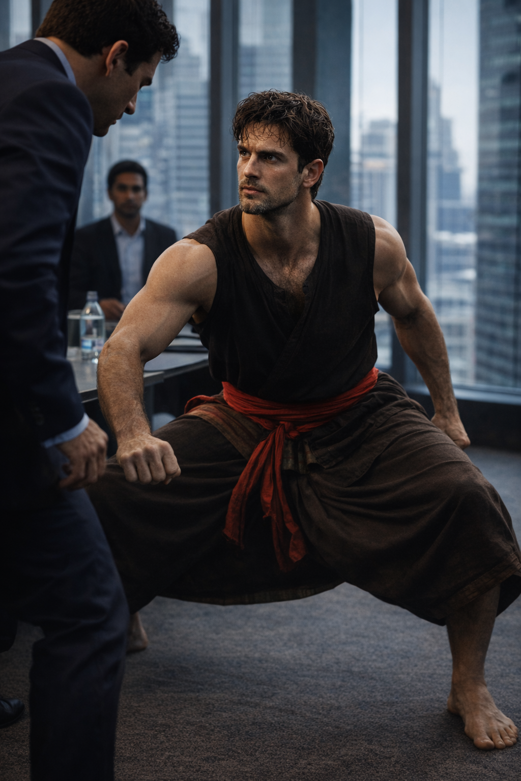 Sting Ray, the Lead Quant, staring into the harsh blue light of a Bloomberg terminal, a single bead of sweat on his temple.