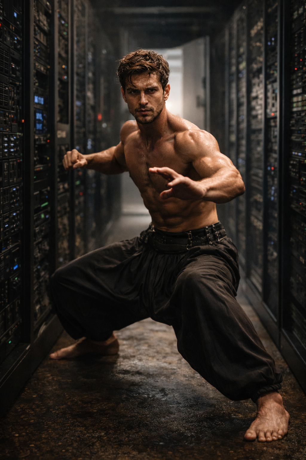 Sting Ray, the Lead Quant, staring into the harsh blue light of a Bloomberg terminal, a single bead of sweat on his temple.