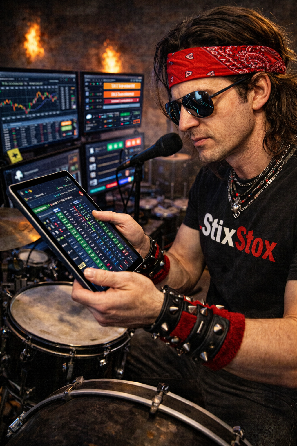 Red numbers cascading down an intricate Bloomberg terminal interface.