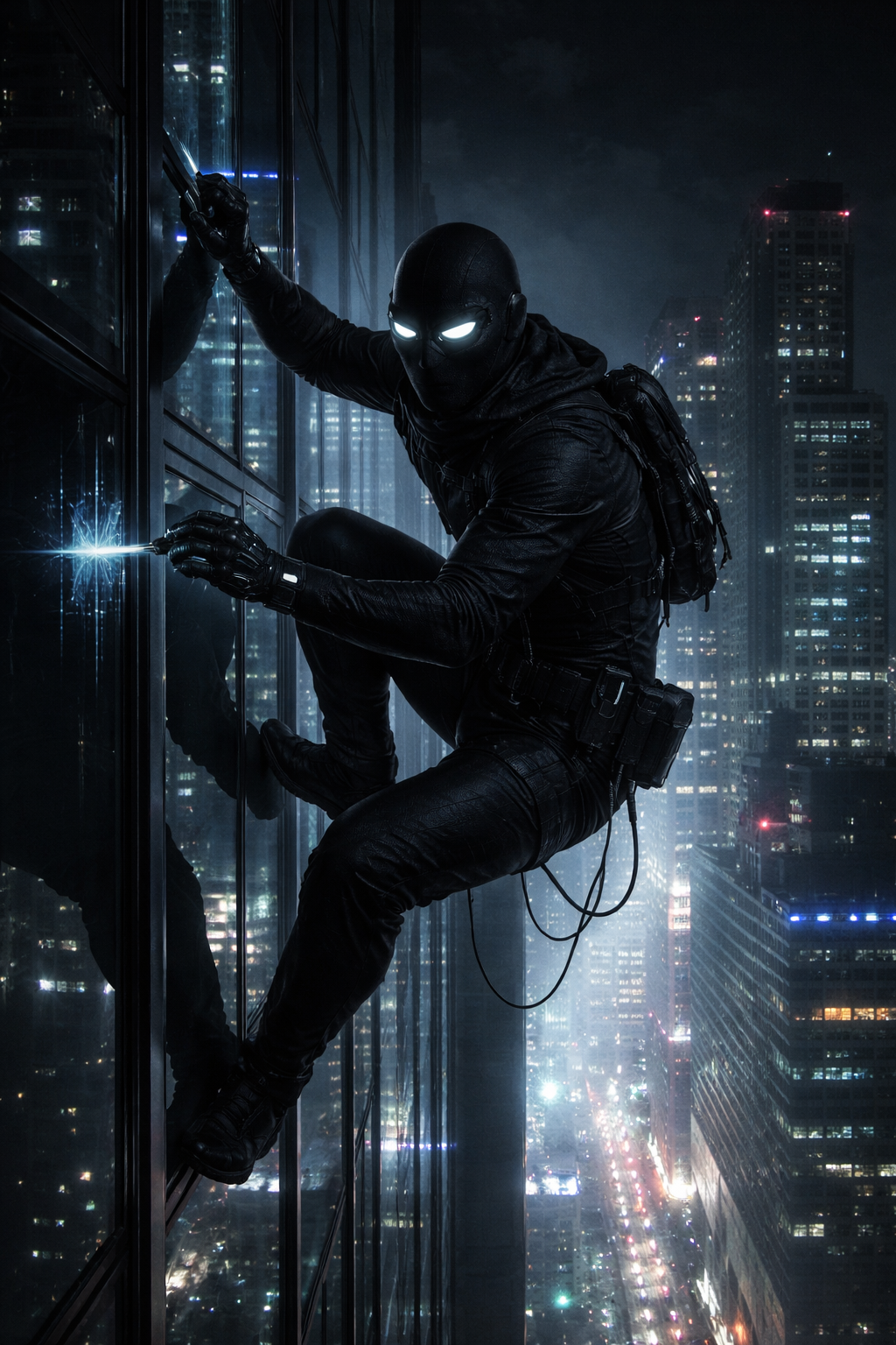 Silhouette in Vantablack suit