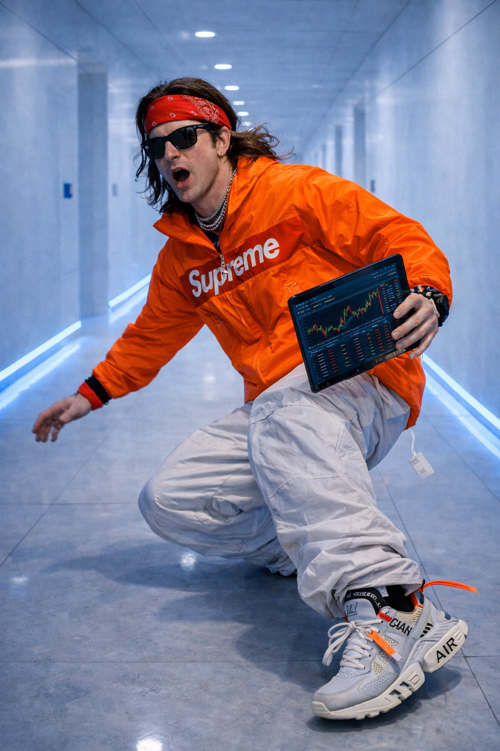 Krypto screaming — slamming Enter as the bass dropped, pure chemical ecstasy