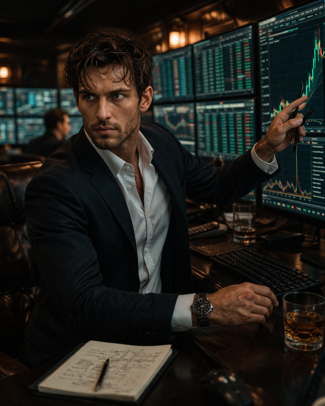 Tactical displays showing market spikes.