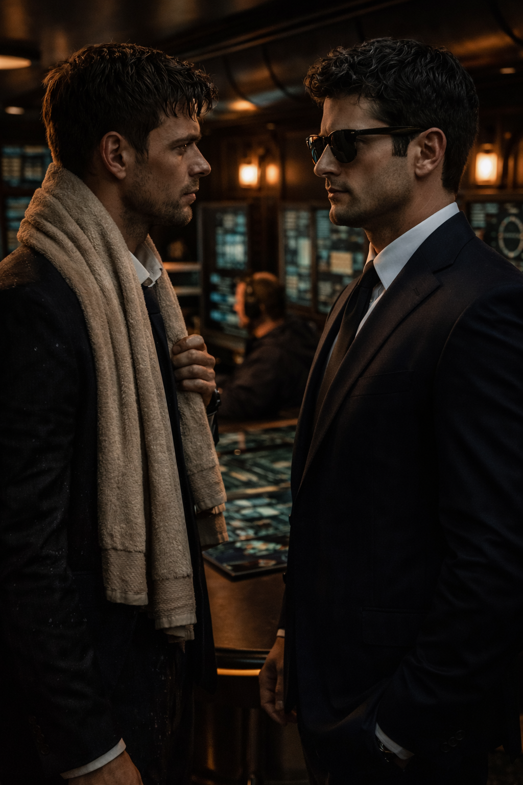 Shipping lane maps on the digital console.