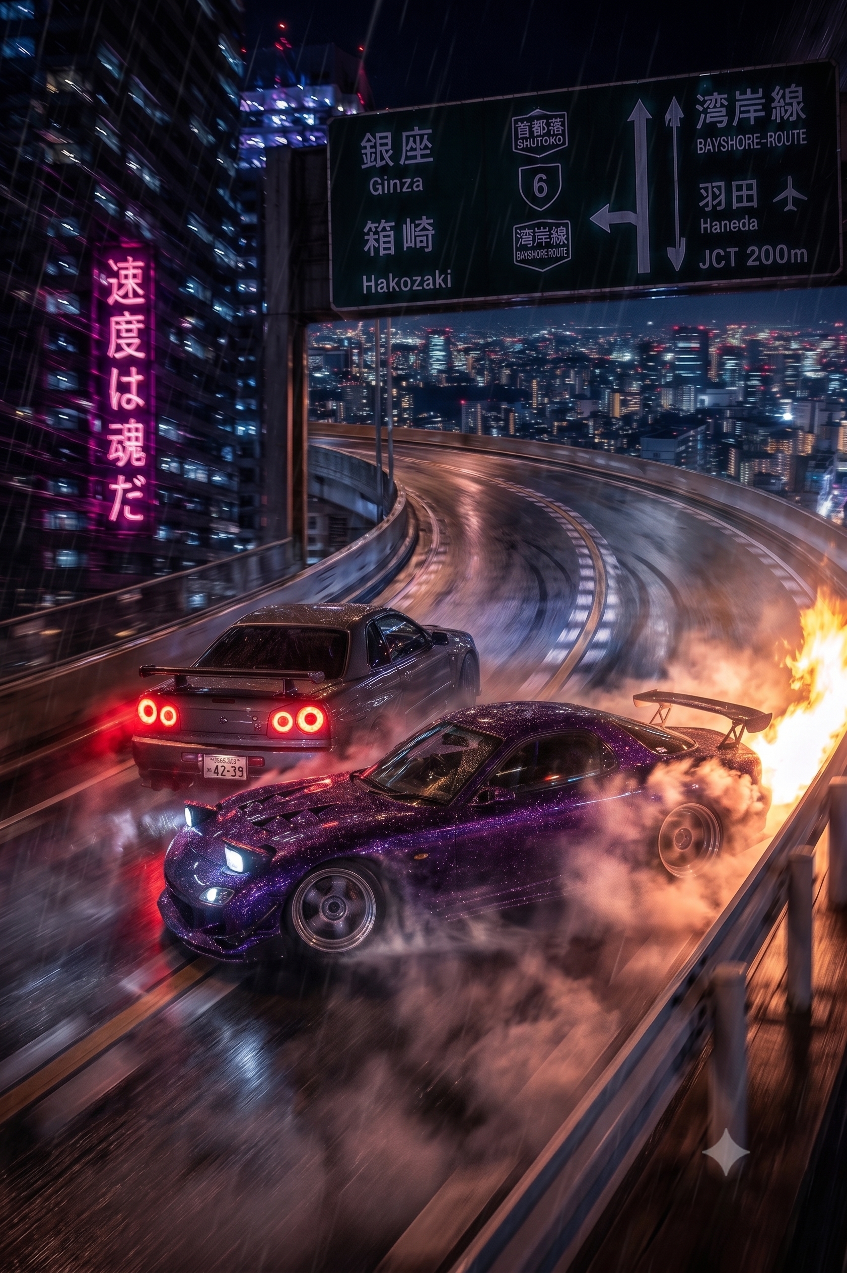 Neon-lit Tokyo Street Race