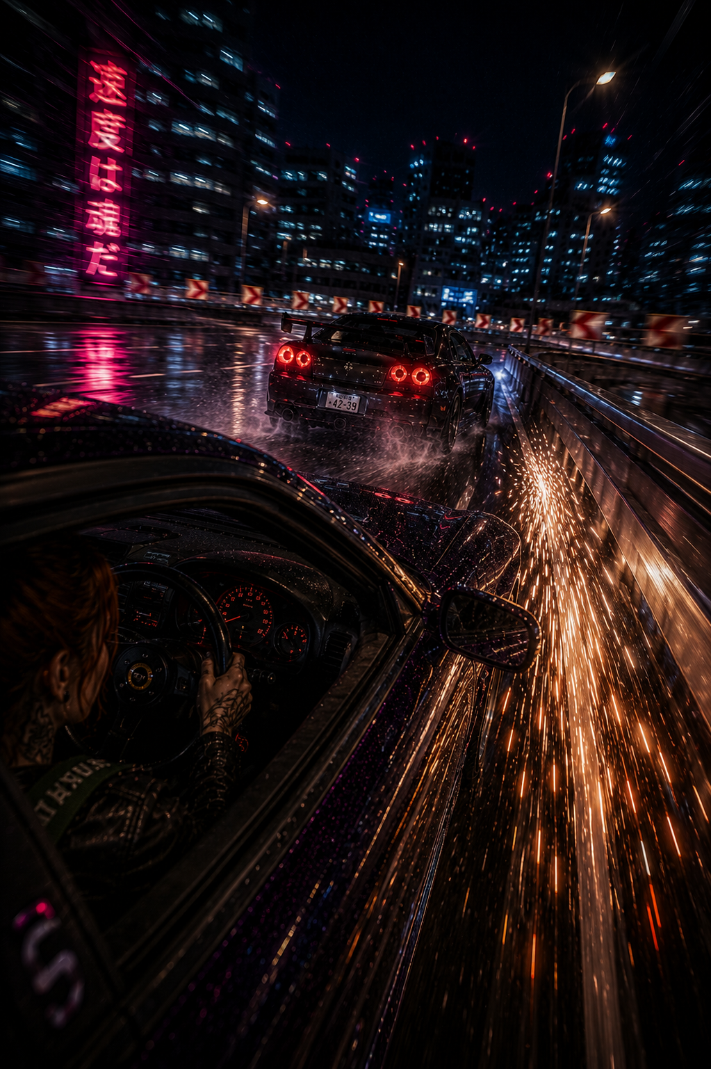 Neon-lit Tokyo Street Race
