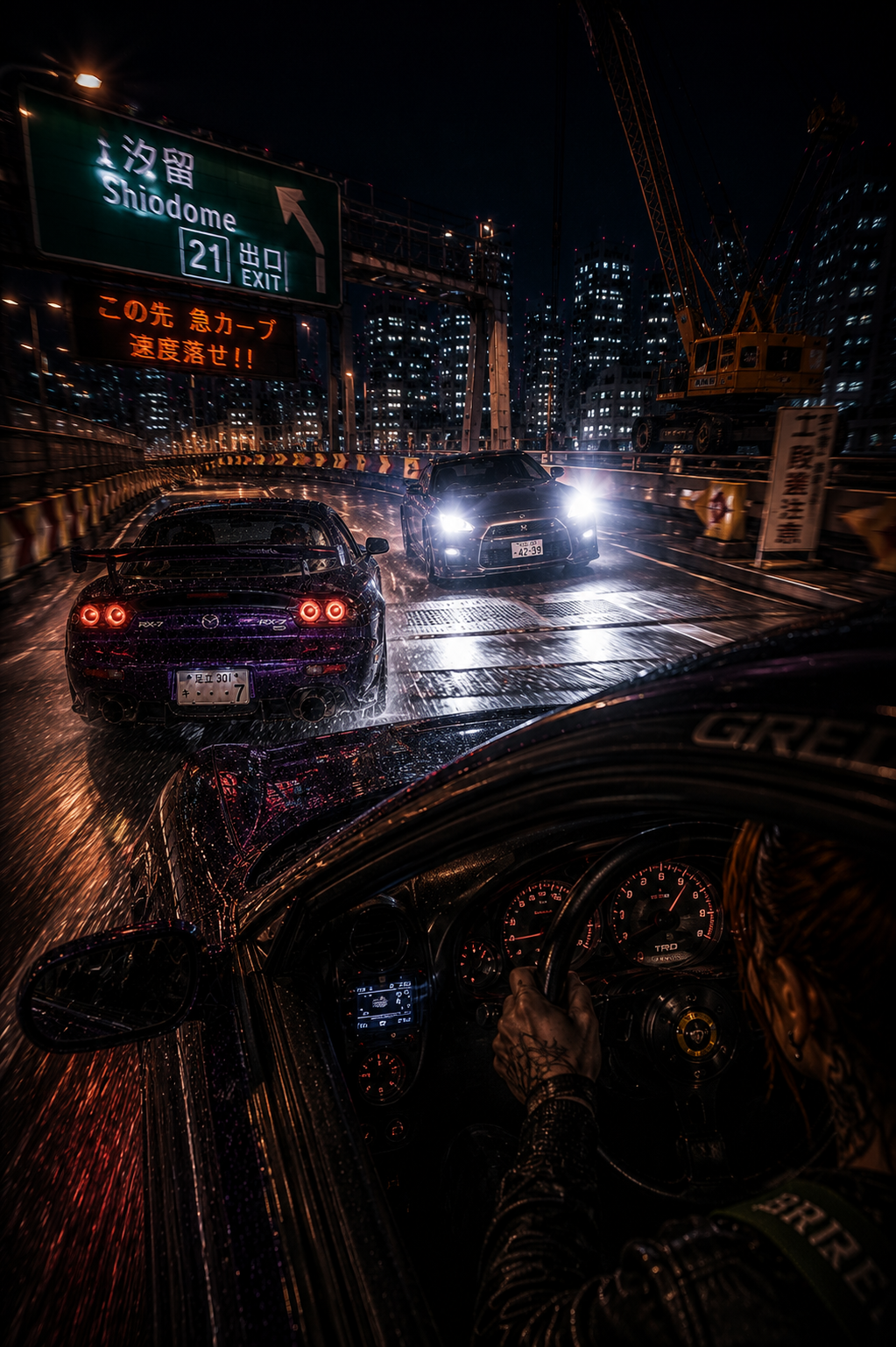 Neon-lit Tokyo Street Race