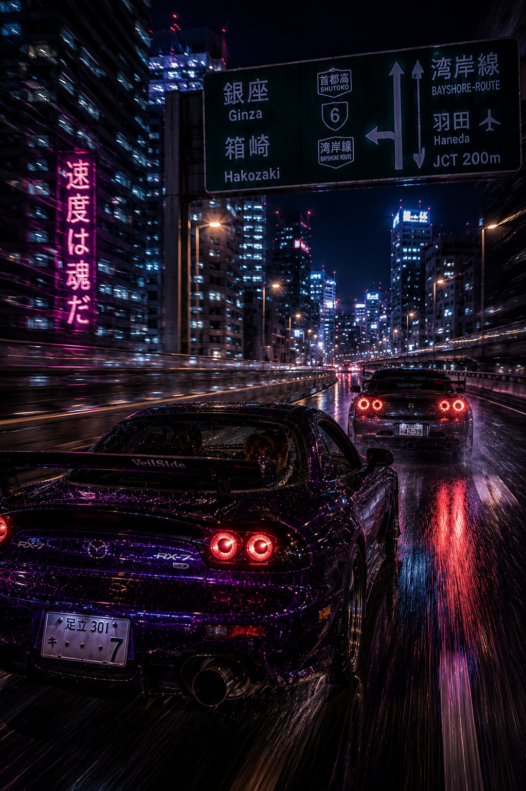 Neon-lit Tokyo Street Race