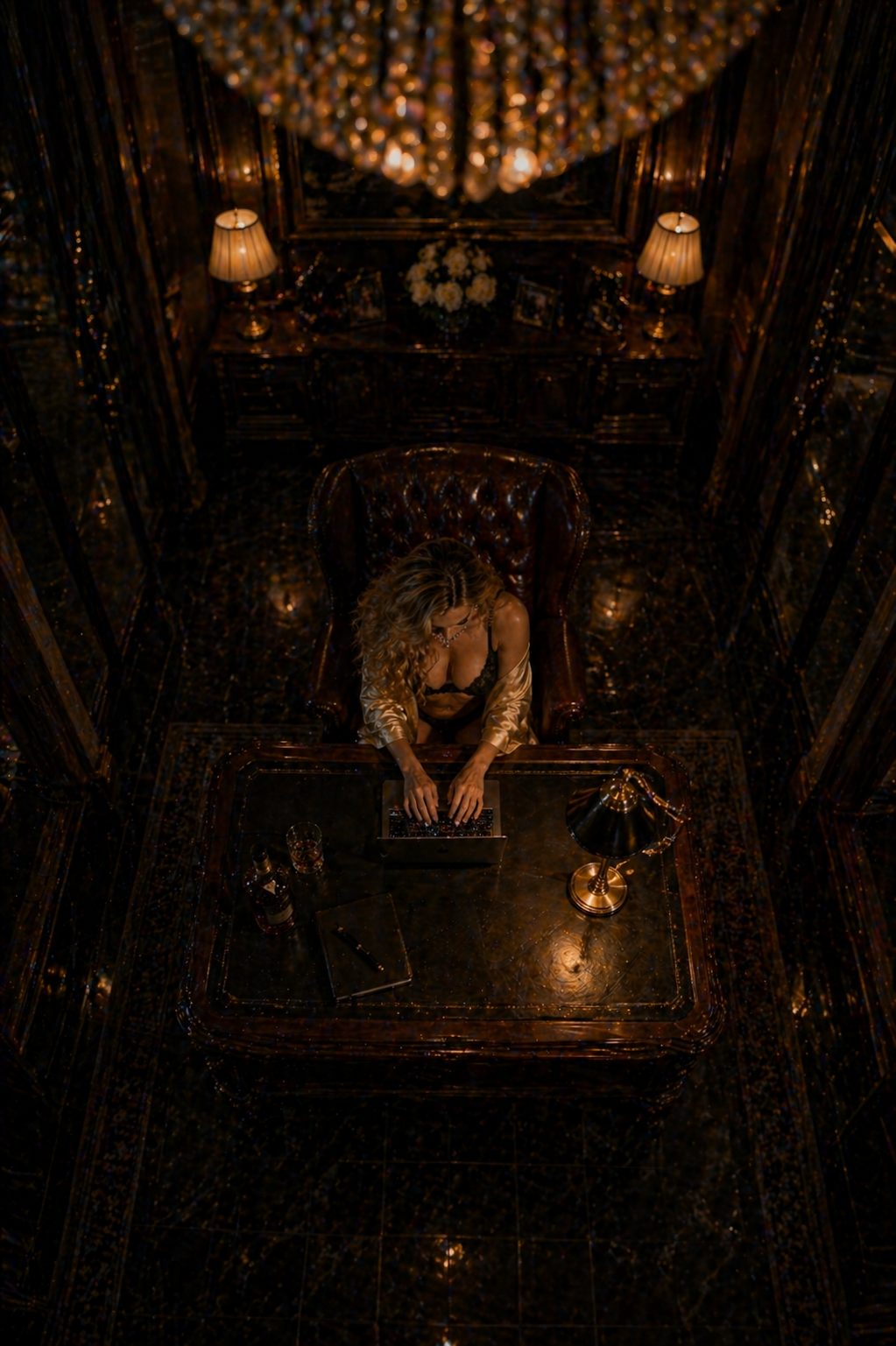 Vega Vane inside the dimly lit Bungalow 7.