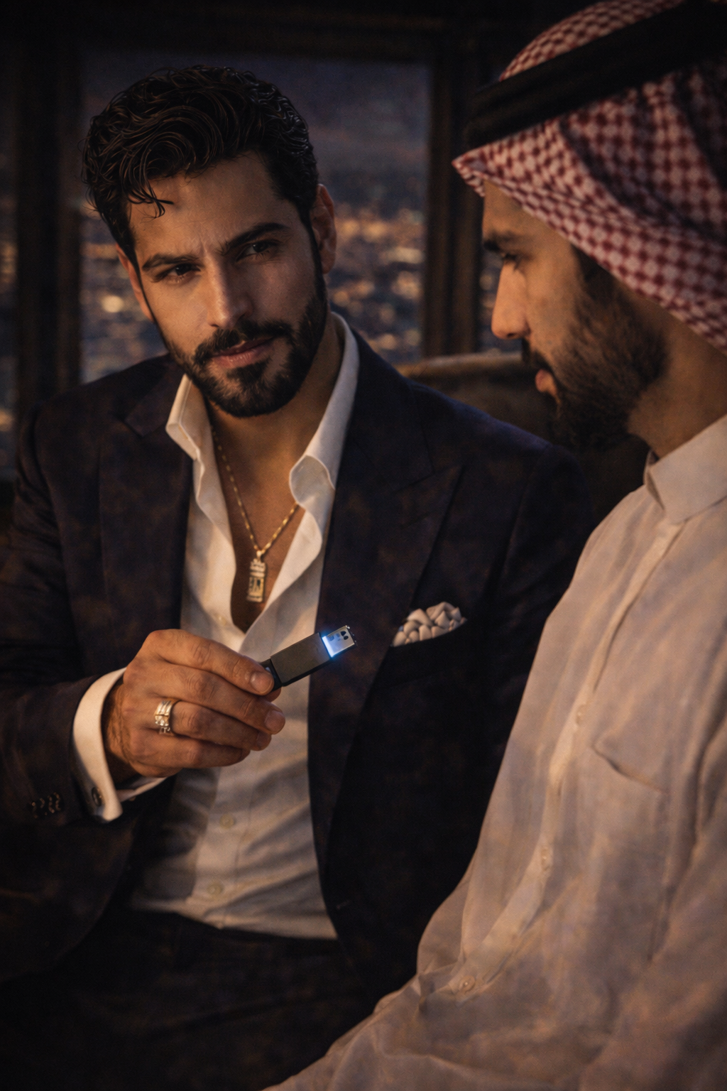 Macau skyline at night — the neon kingdom Tariq built from exile