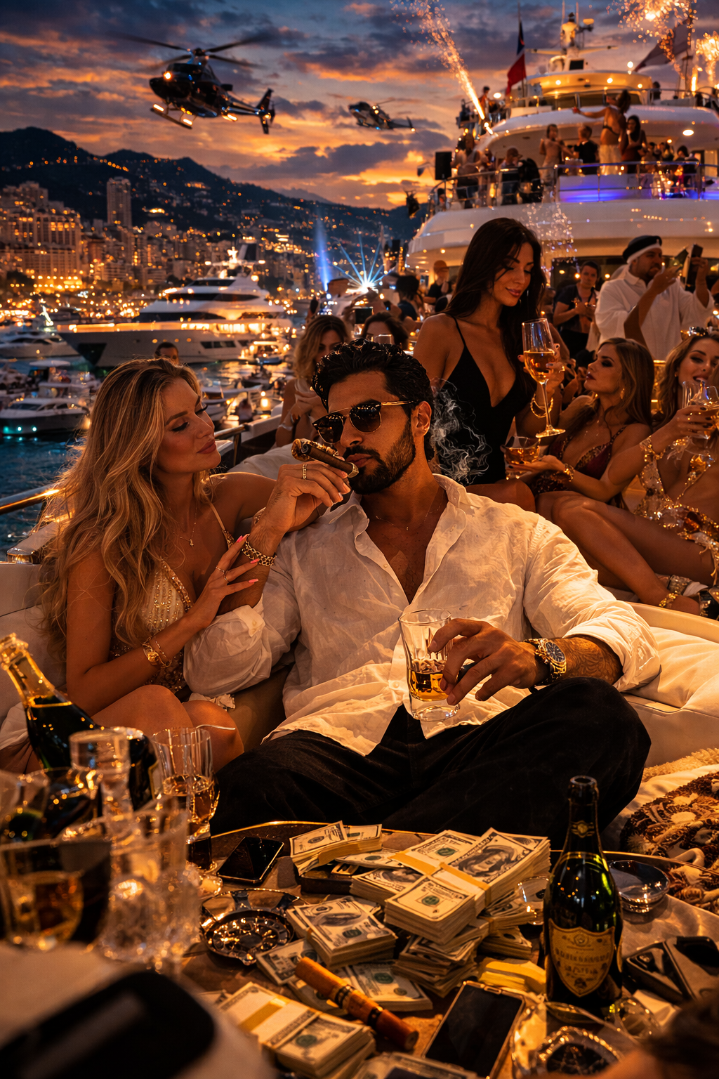 Superyacht in Saint-Tropez — Tariq's entourage shutting down an entire harbor