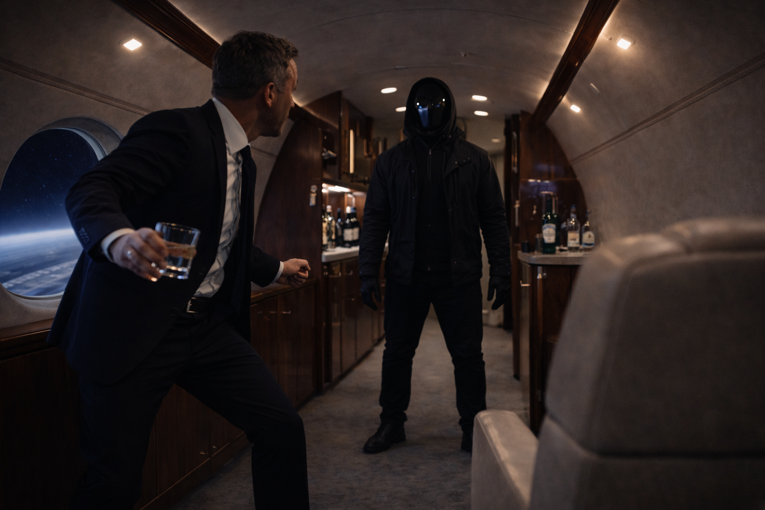 Silhouette in Vantablack suit