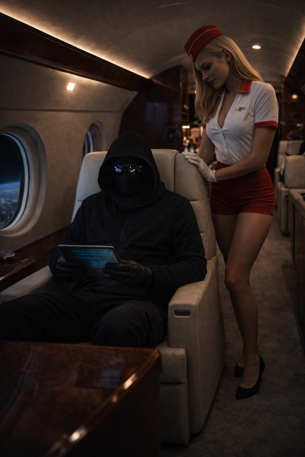 Silhouette in Vantablack suit