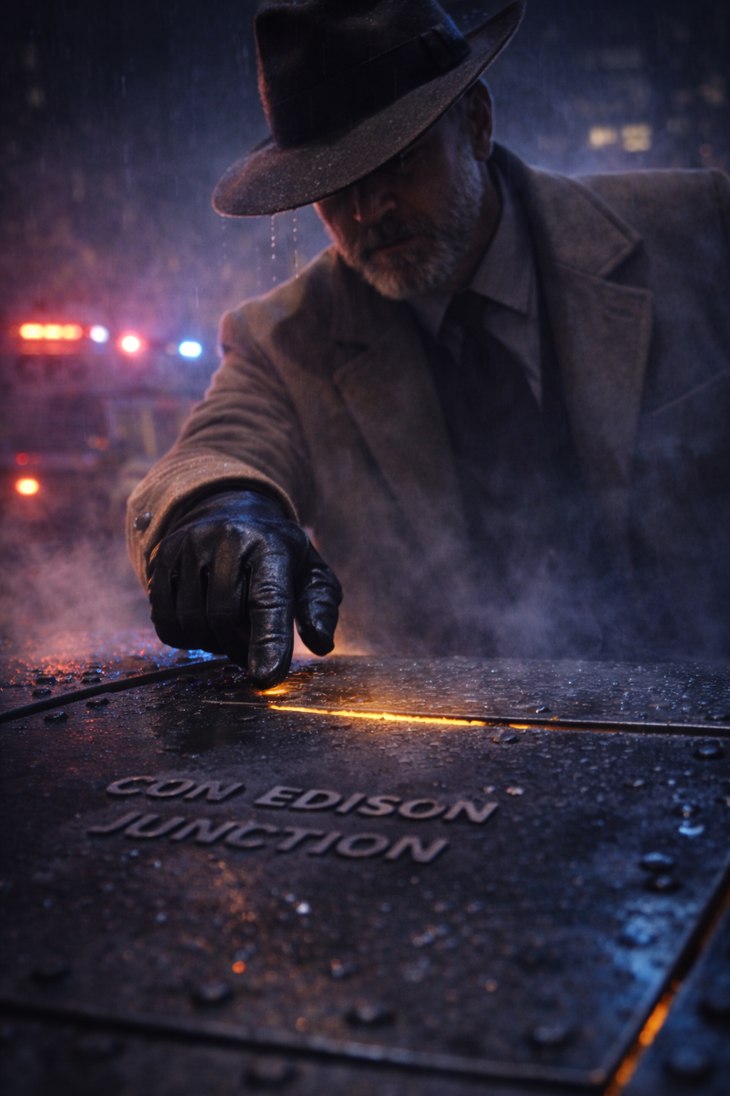 A white-and-blue eVTOL banking aggressively over the glowing grid of the Manhattan skyline.