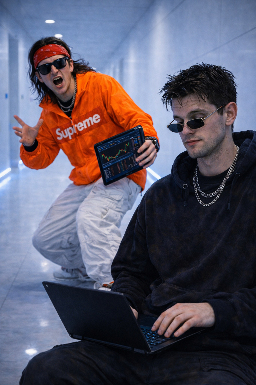 Krypto screaming — slamming Enter as the bass dropped, pure chemical ecstasy